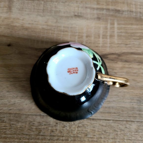 Vintage porcelain tea cup with saucer. Made in occupied Japan. - Picture 9 of 11